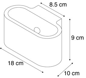 Applique da parete moderna bianca piatta - Gipsy Arles