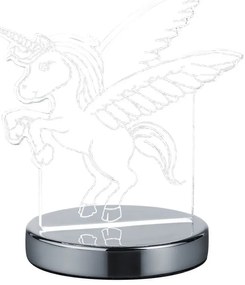 Lampada da tavolo a LED in argento lucido (altezza 17 cm) Karo - Trio