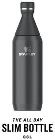 Bottiglia termica nera in acciaio inox 600 ml All Day Slim Bottle Black – Stanley