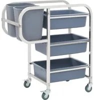 Carrello da Cucina con Contenitori in Plastica 82x43,5x93 cm 50918