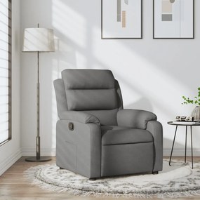 Poltrona Reclinabile İn Tessuto Grigio Scuro /