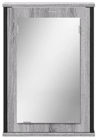 Mobile specchio da bagno grigio sonoma 42x12x60 cm multistrato