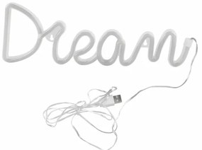LED Decorazione murale al neon DREAM LED/3W/3xAA USB blu