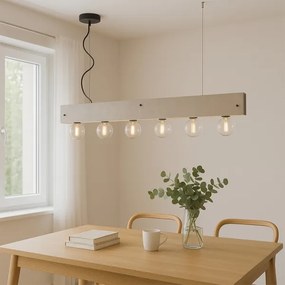 ONLI - Lampadario a sospensione con filo ARGO 6xE27/22W/230V grigio