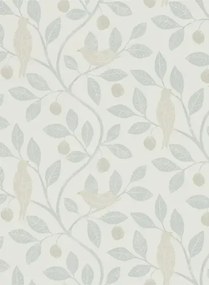Florale Tapete Damson Tree von Sanderson - Mineral/ Dove