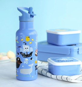 A Little Lovely Company - borraccia in acciaio inox, 500 ml - pirati