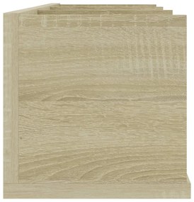 Scaffale porta cd a parete rovere sonoma 75x18x18cm multistrato