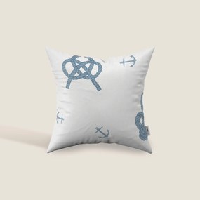 Marino cuscino in cotone disponibile in diverse colorazioni stile marinaresco bianco-azzurro