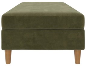 Poggiapiedi in velluto verde Lilly - Støraa