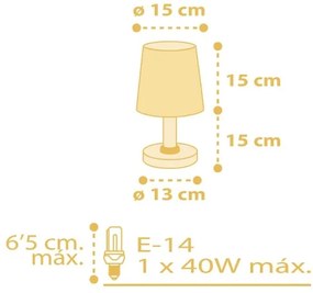Dalber 82211A - Lampada per bambini STAR LIGHT 1xE14/40W/230V giallo