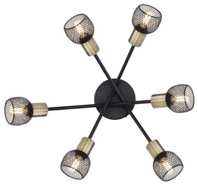 Globo 54028-6S - Lampadario fisso FIASTRA 6xE14/40W/230V