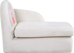 Divano per bambini in velluto bianco 75 cm Peppa Pig - Roba