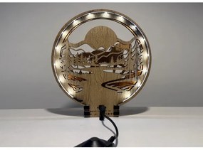 Li-Go 23598/DUB2 - Lampada decorativa da tavolo dimmerabile a LED LED/12W/230V 20x22 cm rovere