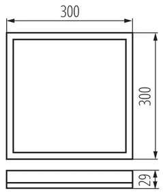 Kanlux 31532 - Plafoniera LED AZPO LED/17,5W/230V 30x30 cm IP54 bianco