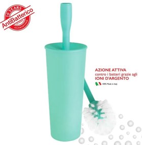 Porta scopino bagno verde con tecnologia silver safe antibatterico