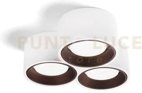 Nasso lampada da soffitto 3 luci attacco gx53 tonda bronzo in gesso...