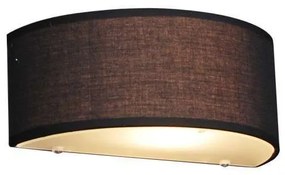 Applique da parete rustica mezza rotonda nera - Drum