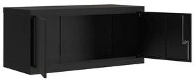 Armadio classificatore nero 90x40x130 cm in acciaio