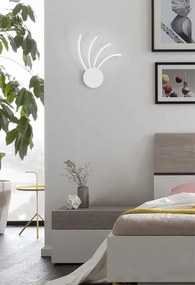 Applique LED moderno Nebulosa bianco IP20, luce bianco freddo 720 lumen, NOVECENTO