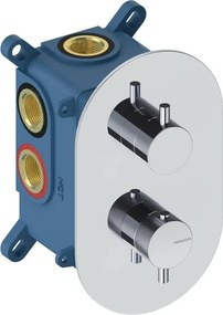 Rubinetto per doccia getto laminare cristallino ad incasso termostatico Loop K cromo lucido SANYCCES