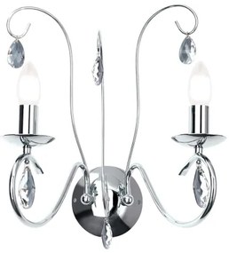 Orion WA 2-1093/2- Applique di cristallo ALESSIA 2xE14/40W/230V cromo lucido