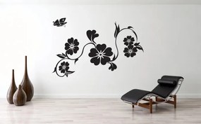 Adesivo murale per interni con motivo di fiori semplici 80 x 160 cm