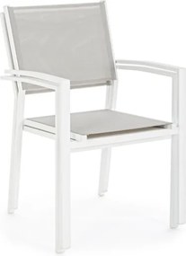 Sedie Da Esterno In Alluminio Bianche Con Braccioli Hilde Bizzotto - 4 pezzi