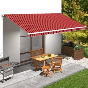 Tenda Da Sole İn Tela Arancione E Marrone 600x300 Cm /