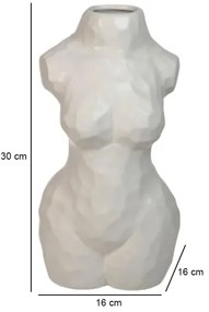 Vaso in ceramica bianco 30 cm