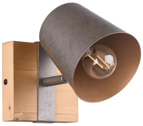 Faretto in colore grigio scuro-naturale Bell - Trio