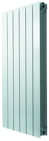 Radiatore acqua calda PRODIGE SUPERIOR in alluminio 0 colonne, 6 elementi, interasse 1000 mm, BIANCO