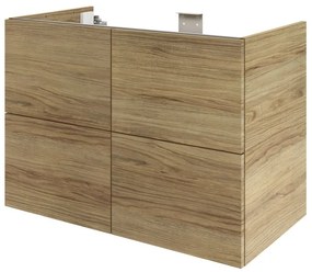 Mobile da bagno sotto lavabo SENSEA Neo lucido L 90 x H 64 x P 48 cm 4 cassetti, lavabo non incluso