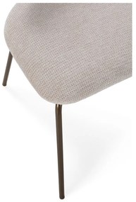 Sedia da pranzo beige/di colore naturale in imbottito Olimpia – MOME