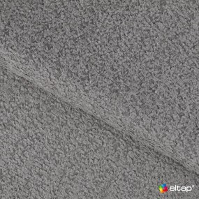 Divano grigio allungabile/con contenitore con penisola a sinistra e rivestimento in bouclé 223 cm Fabillo – ELTAP