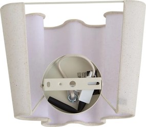 Lampada da parete Japandi beige con lino 20 cm - Oyster