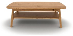 Tavolino in legno di quercia di colore naturale 70x110 cm Twig - The Beds