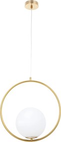 Lampada Da Soffitto Pensile Di Vetro Palla Oro Bianco Oro G109-1W Gold