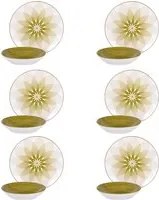 Servizio 12 piatti porcellana Virella verde