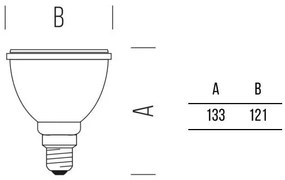 PAR38 1400lm 16W 40° WW IP65 DIM