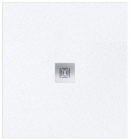Piatto doccia SANYCCES in fibra di vetro Logic bianco L 90 x L 90 x H 3 cm opaco effetto ardesia