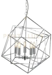 Cube 5lt pendant - metallo cromato lucido