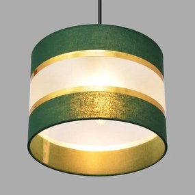Lampadario a sospensione con filo HELEN 1xE27/15W/230V diametro 20 cm verde/oro