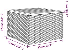 Set Divani da Giardino 11 pz con Cuscini in Polyrattan Grigio