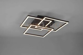 Mobile plafoniera led 27w 3200lm, 2700 - 6000k nera 3 quadrati orie...