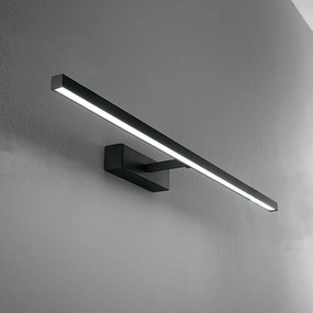 Applique Moderna Riga Metallo Nero Acrilico Led 24W 3000K