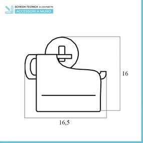 Set accessori a muro 6 pezzi in acciaio cromato e viti incluse Bora