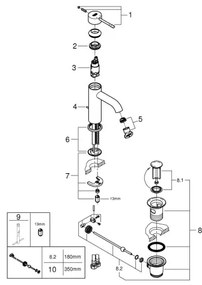 GROHE 23589001 - Miscelatore lavabo ESSENCE misura S, cromo lucido