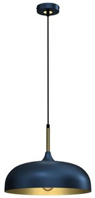 Lampadario su corda LINCOLN 1xE27/60W/230V d. 35 cm blu