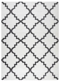 Tappeto SKETCH - F343 crema / grigio marocco trifoglio trellis - PRODOTTO DI SECONDO GRADO