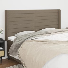 Testiera Ad Orecchio Tortora 163x16x118/128 Cm İn Tessuto /